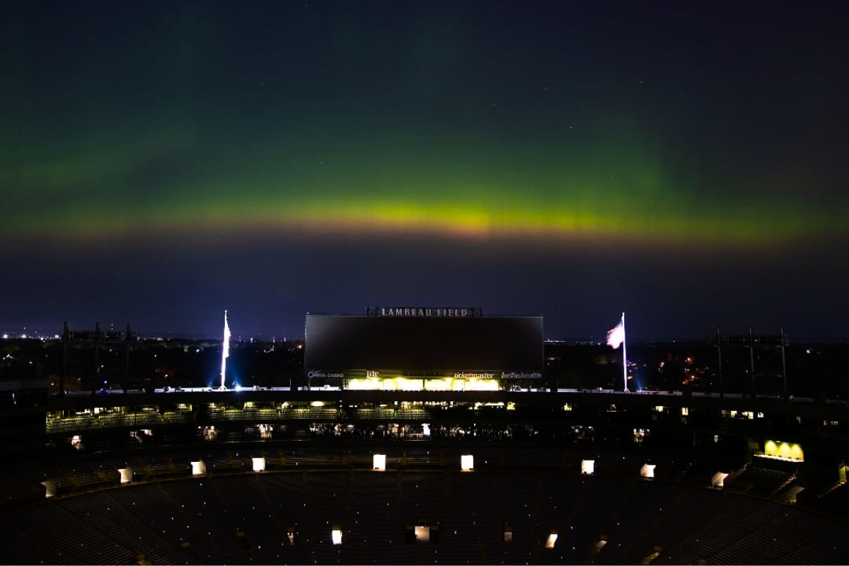 Um dos fenomenos mais bonitos da natureza pode ser visto em Green Bay.